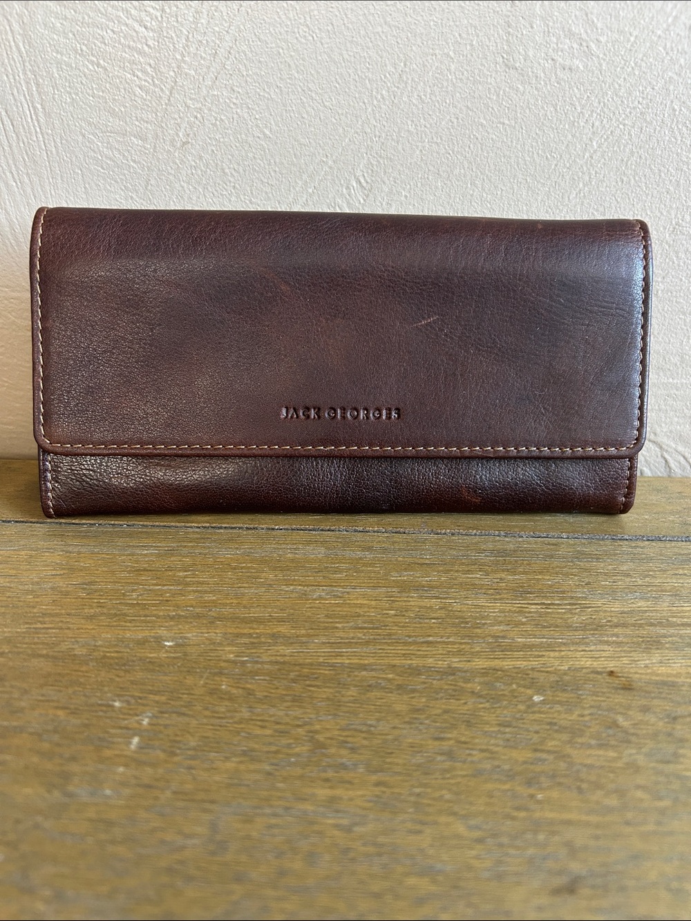 Jack Georges Brown Leather Continental Wallet